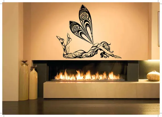 

Сексуальные крылья тела Фея Женщины Настенная Наклейка девочка наклейки спальни татуировки виниловые Съемные водонепроницаемые росписи виниловые Паредес LC031