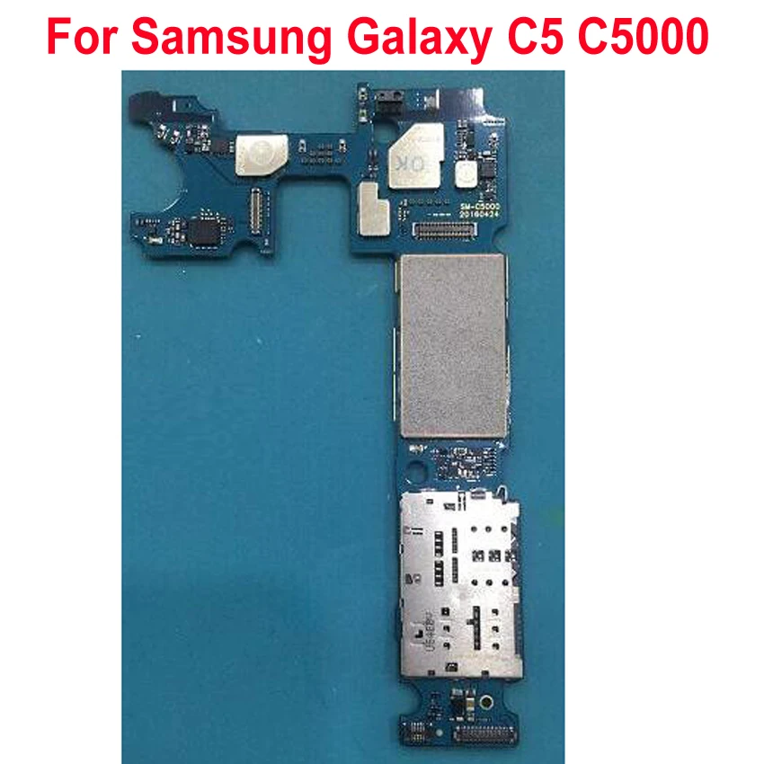 

Original Tested Working mainboard For Samsung Galaxy C5 C5000 motherboard Logic Board card fee chipsets Circuit Flex Cable