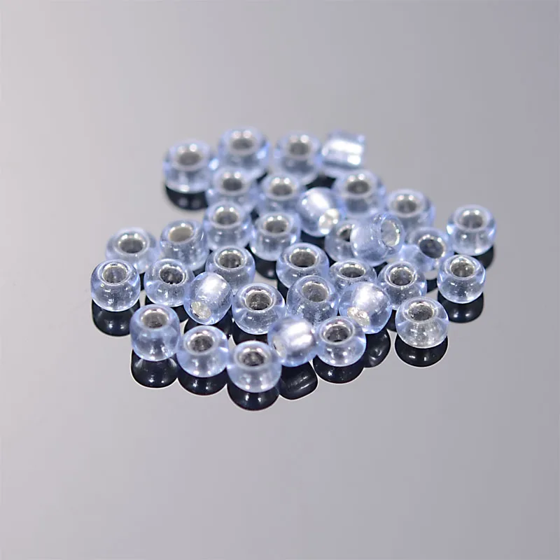 

30 Grams 15/0 1.5 MM Silver Foiled Color Round Glass Seedbeads Spacers Beads For Diy Glass Seed Bead Work Jewelry Making