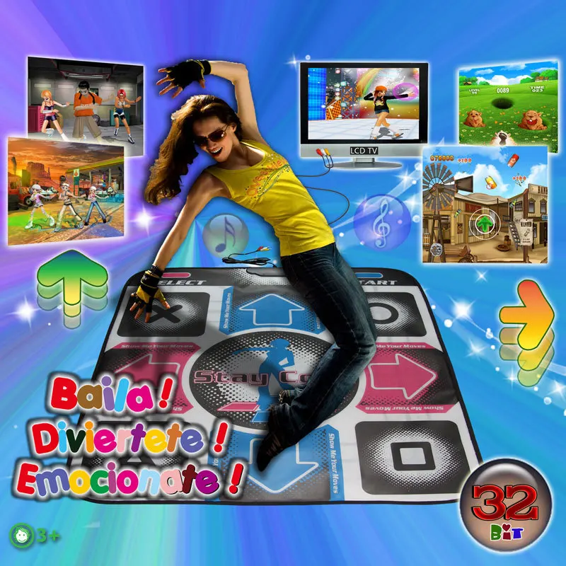New 32 Bit Dance Pad Non Slip Dancing Step Dance Game Mat Pad 180