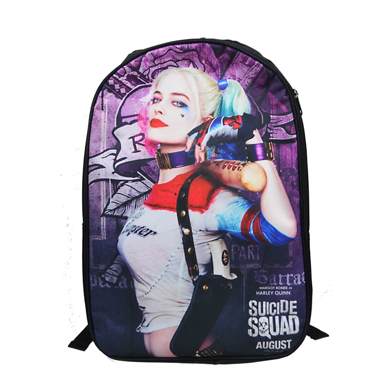 Suicide Squad Harry Quinn The Joker Printing Backpack School Bags Teens ...