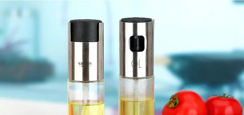 Hot Sale Glass Olive Spraying Oil Bottle Sprayer Stainless Steel Edible Oil Pot Leak-proof Drops Spice Jar Kitchenware Tools10