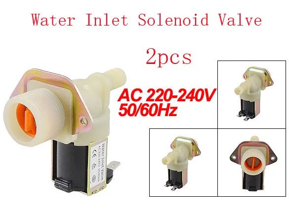 

AC 220-240V 50/60Hz Water Inlet Solenoid Valve Replacement for Washer 2pcs