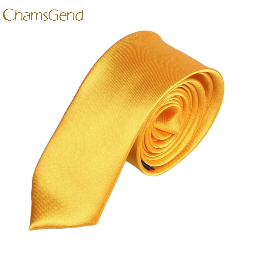 Chamsgend дизайн повседневные тонкие простые мужские Твердые Для худой шеи вечерние свадебные галстук July13 Прямая