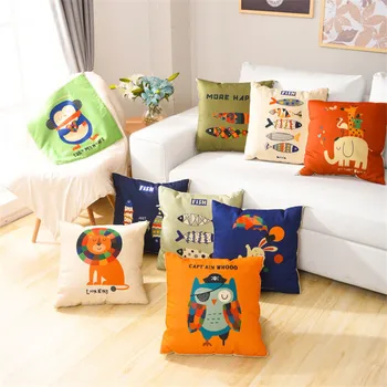 

office home sofa decorative pillow case Nordic cute animal fish Elephant owl rabbit wholesale wedding gift sofa cushion cover
