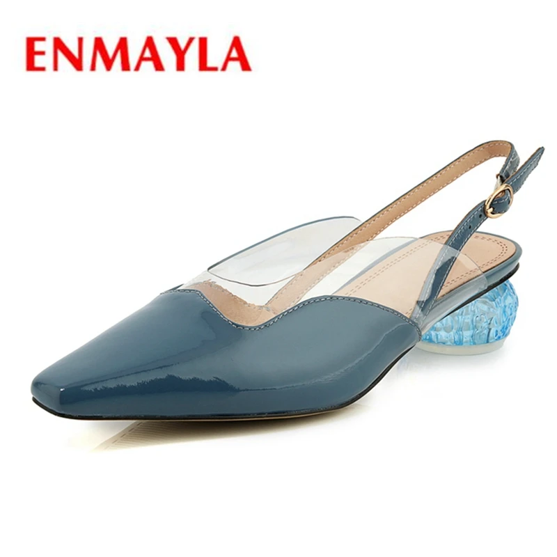 

ENMAYLA Buckle Strap Casual Shoes Woman Shoes Woman Sandals High Heel Sandals Tacos Mujer Size 34-39 ZYL2404