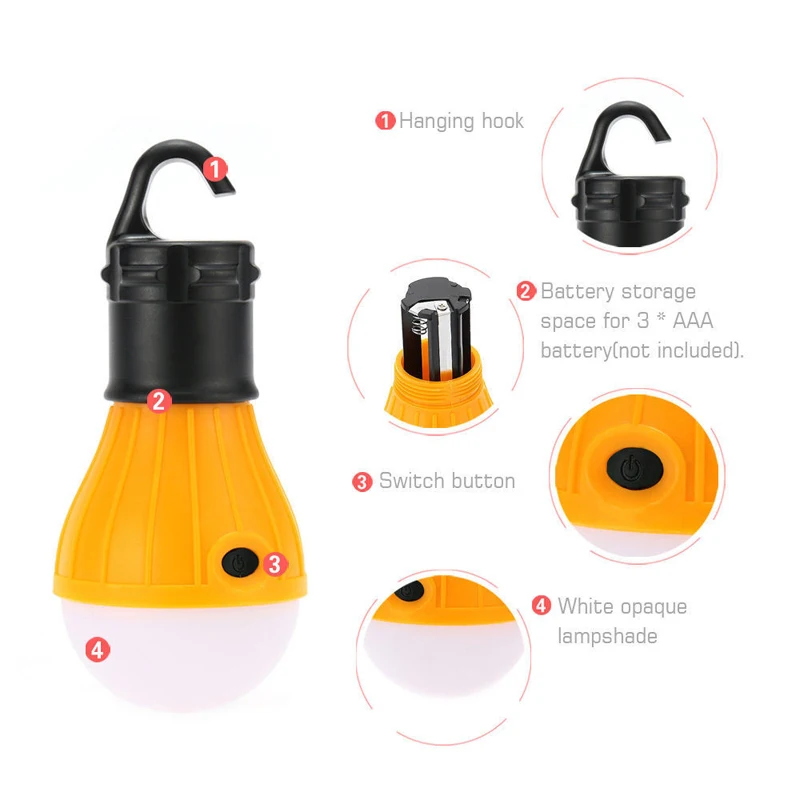 Мини Портативный аварийный кемпинговый тент мягкий светильник на открытом воздухе SOS 3 светодиодный фонарь для рыбалки фонарь для пеших прогулок энергосберегающая лампа