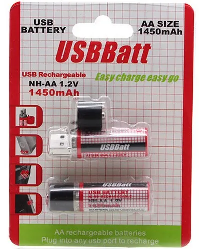 

Liitokala 1.2V 1450 mAh AA battery USB rechargeable battery AA NiMH 1450 mAh AA USB with LED indicator and long life