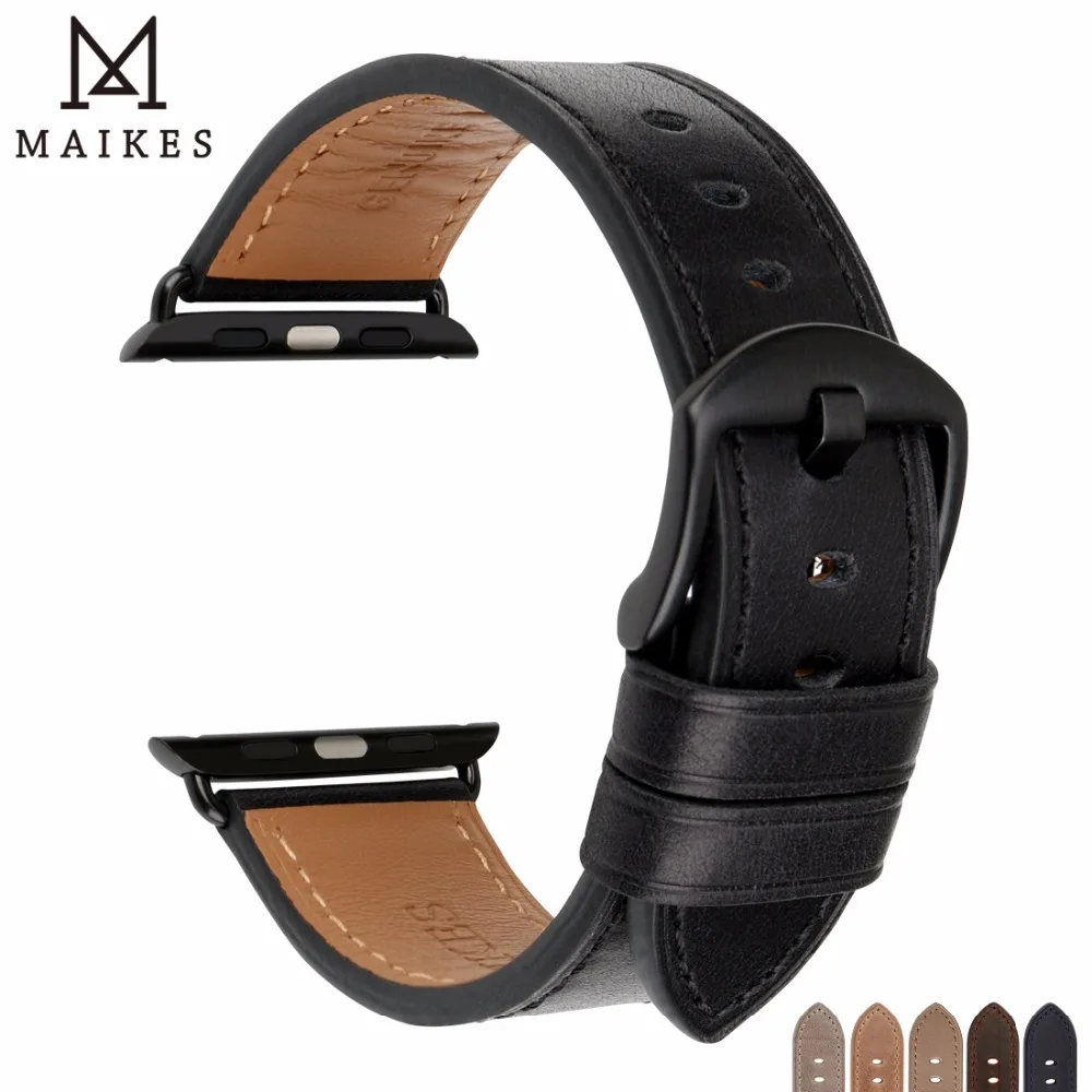 Ремешок из натуральной кожи для Apple Watch Band 44 мм 42 40 38 Series 6 5 4 3 2 1|Ремешки часов| |
