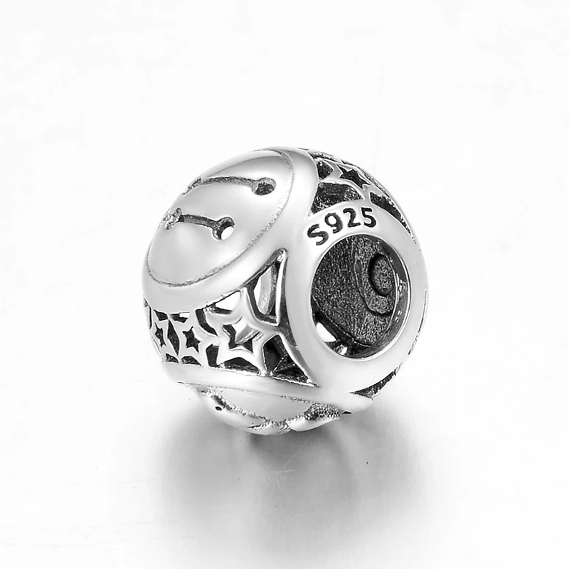 DIY Gift 925 Sterling Silver Taurus Galaxy Star Sign Zodiac Beads Charms Jewelry Making Fit Original Pandora Charm Bracelets