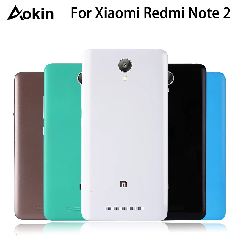 

Aokin Hard PC Battery Back Housing Cover For Xiaomi Redmi Note 2 Mobile Phone Case Replacement For Redmi Note2 Protective Shell