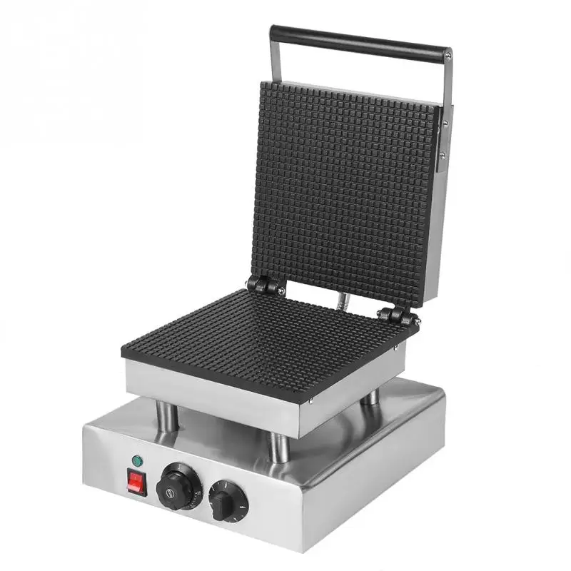 

1250W 220V Electric Egg Roll Waffle Iron Commercial Nonstick Squre Mold Waffle Irons Maker Egg Roll Baker Machine CN Plug
