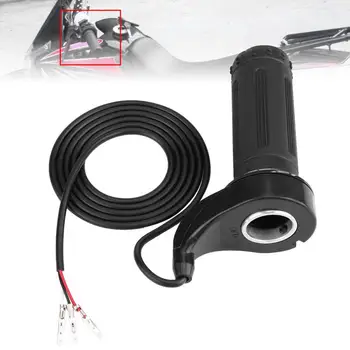 

12, 24, 36, 48V Universal Motorcycle Handlebar Grip Accelerator Electric Scooter Twist Speed Throttle Grip with 3 Wires