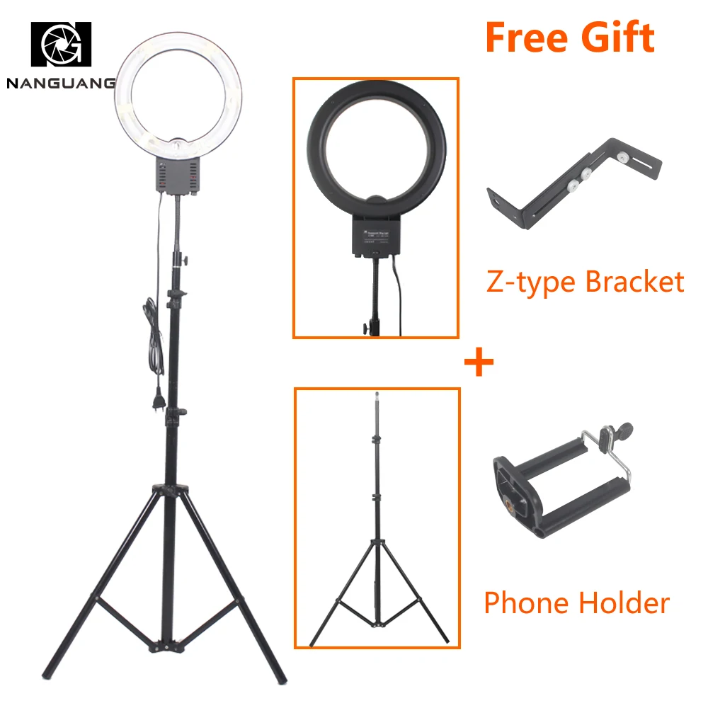 40W 5600K Studio Ring Light with 200CM Stand Kit for Photography Camera