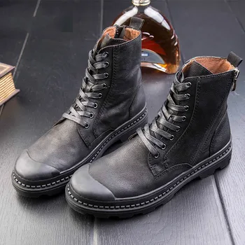 

New Martin boots leather England high help tooling trend men's boots in the army boots