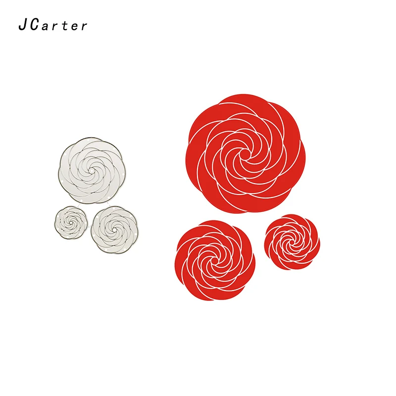 

JC 3pcs Rotate Flowers Metal Cutting Dies for Scrapbooking DIY Embossing Folder Card Decoration Handmade Album Stencil Crafts