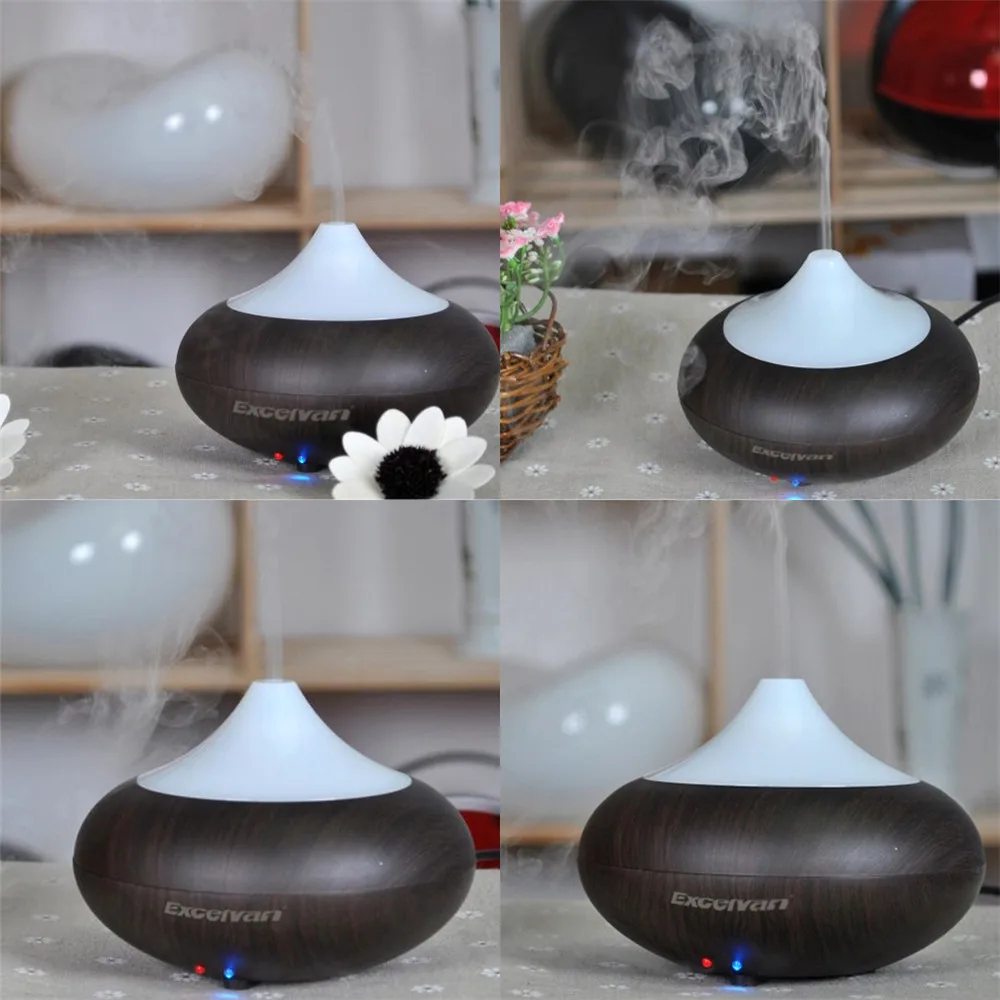 Excelvan Aroma Diffuser Ultrasonic Humidifier Air Mist Aromatherapy Purifier Dark Woodgrain GX-02K UK Plug- Best Selling 9
