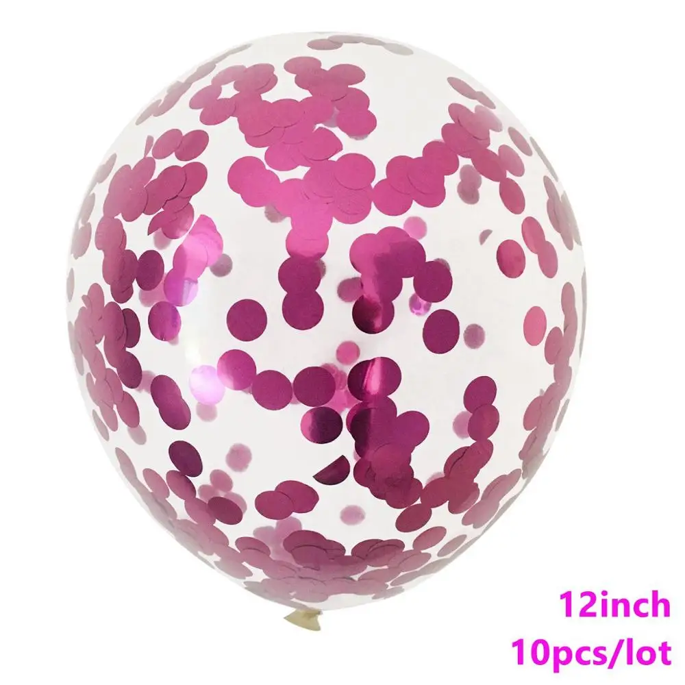 Taoup 12inc 10 шт. золотые и красные конфетти шары латексные шары с днем рождения Воздушные Свадебные шарики круглые шары Аксессуары декор - Цвет: Rosered Balloons