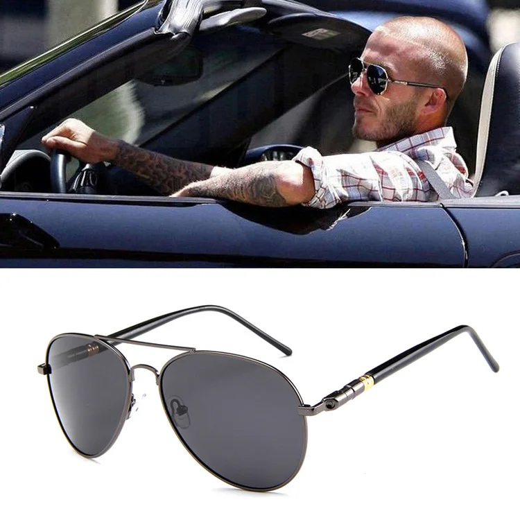Fashion Aviation Metail Frame Quality Oversized Spring Leg Men Sunglasses Polarized Brand Design Pilot Male Sun Glasses Driving