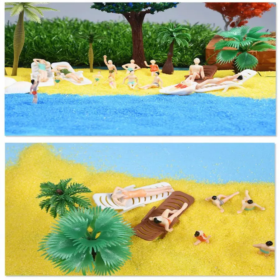architecture plastic scale swimming figure  in ho train layout  (6)