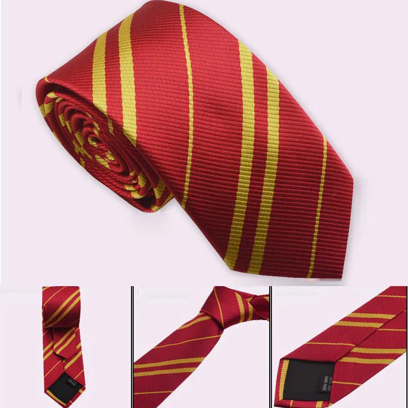 Гриффиндор галстук для взрослого матовый тонкий галстук Поттер Школьный Галстук