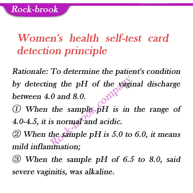 100 шт., женская карта для самопроверки, гинекологический тест на воспаление, женская карта для самопроверки здоровья, вагинальная тест-полоска, Интимная