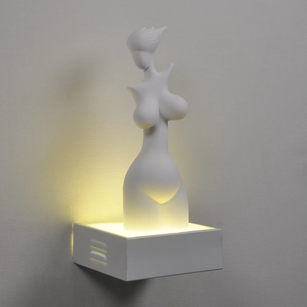 

Modern Wall Light For Bathroom Loft High Quality Plaster Carvin Wall Lamp Decorative Lighting Fixtures Indoor Mirror Light