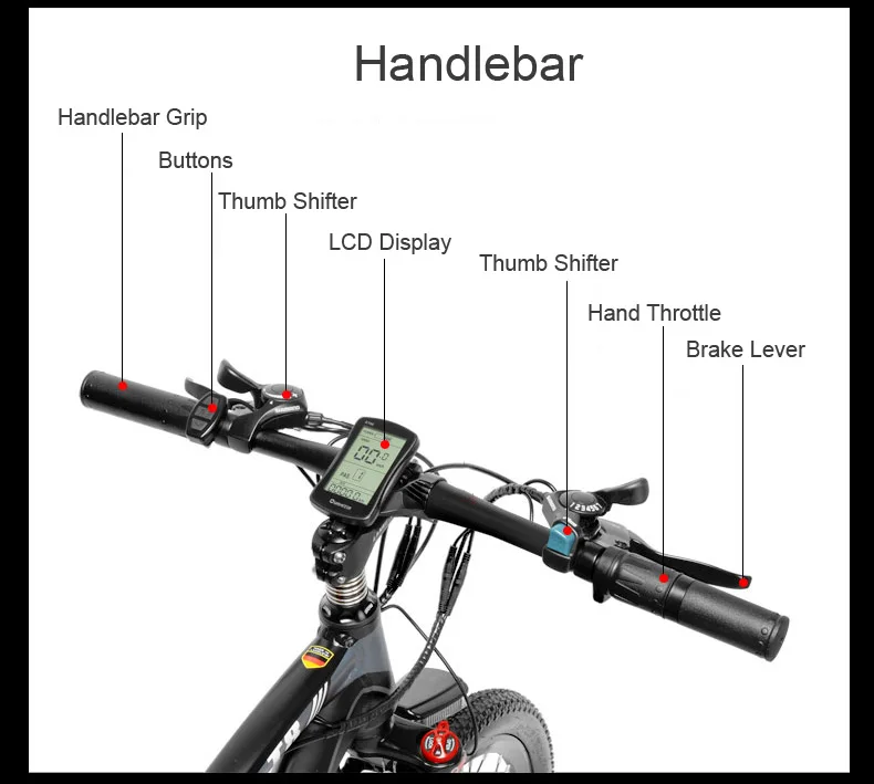 Perfect T8 Strong Powerful Electric Bike Bicycle, High Quality MTB Electric Mountain Bike, Adopt Suspension Fork 10
