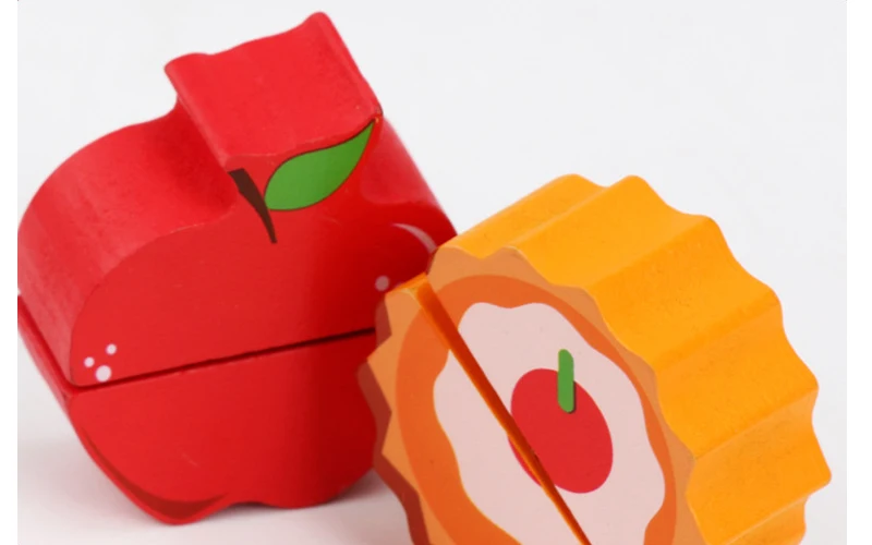 Моделирование кухня игрушка для детей Деревянная Классическая игра кухня серии игрушки резка фрукты и овощи игрушки Монтессори игрушка