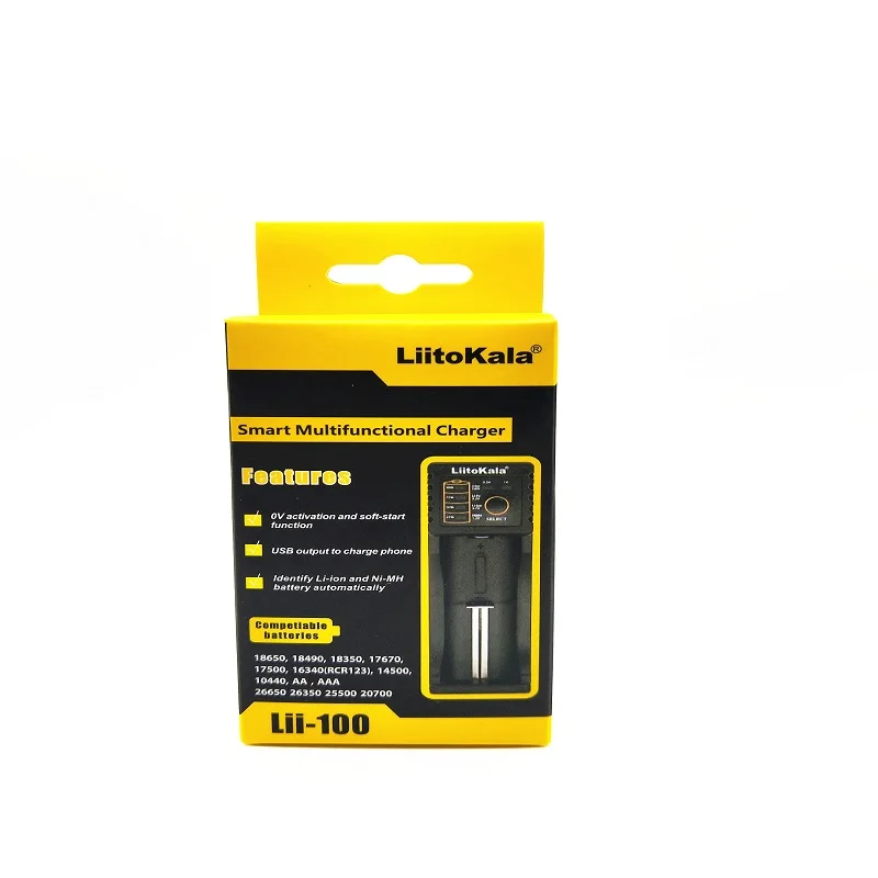 NEW LiitoKala Lii-100 1.2V 3.7V 3.2V 3.85V AA /AAA 18650 18350 26650 10440 14500 16340 25500 NiMH lithium battery smart charger 