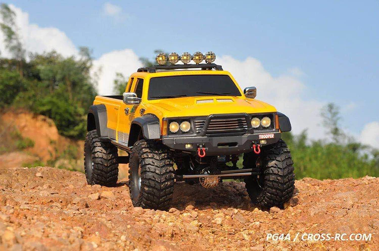 Details about   CROSS Crawler Truck Motor Gearbox Light RC 1/10 Model PG4R Car KIT 4WD Pickup 