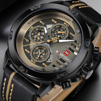 

Men Watches Top Luxury Brand NAVIFORCE Men's Sport Military Waterproof Watch Analog 24 Hour Date Clock Man Quartz Wrist watch