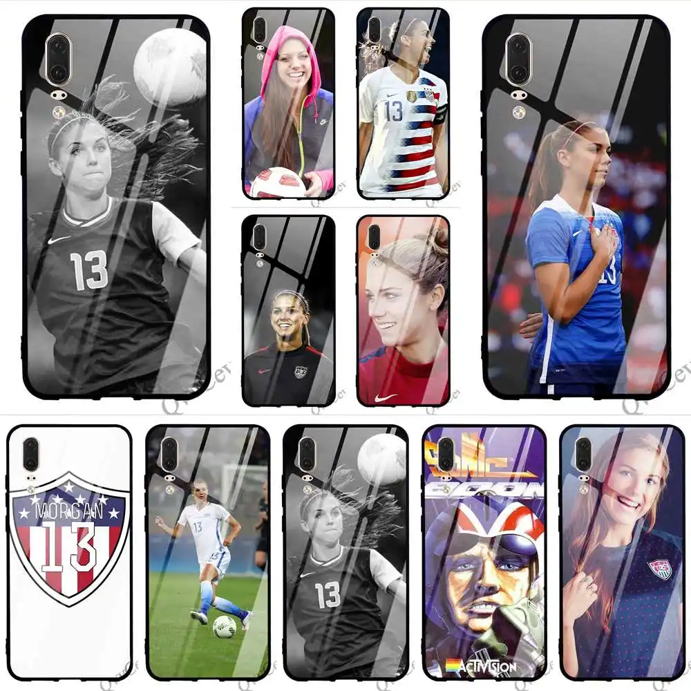 

Ultra Thin Alex Morgan Glass Phone Cover for Huawei Mate 20 Pro Case P Smart P20 10 7A Y6 Y9 Honor 9 P10 Lite Covers Back