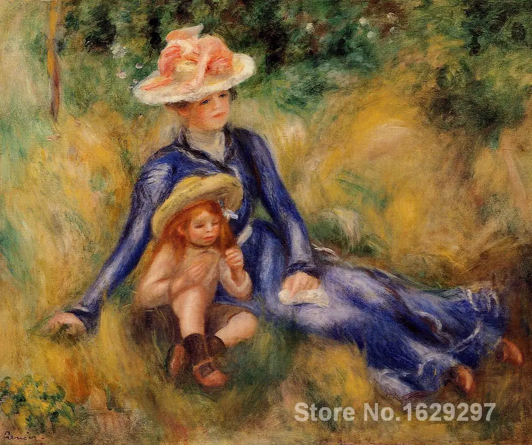 Peinture A L Huile D Impressionniste Peinture Artistique De Haute Qualite Yvonne Et Jean Auguste Renoir Peintures Faites A La Main Aliexpress