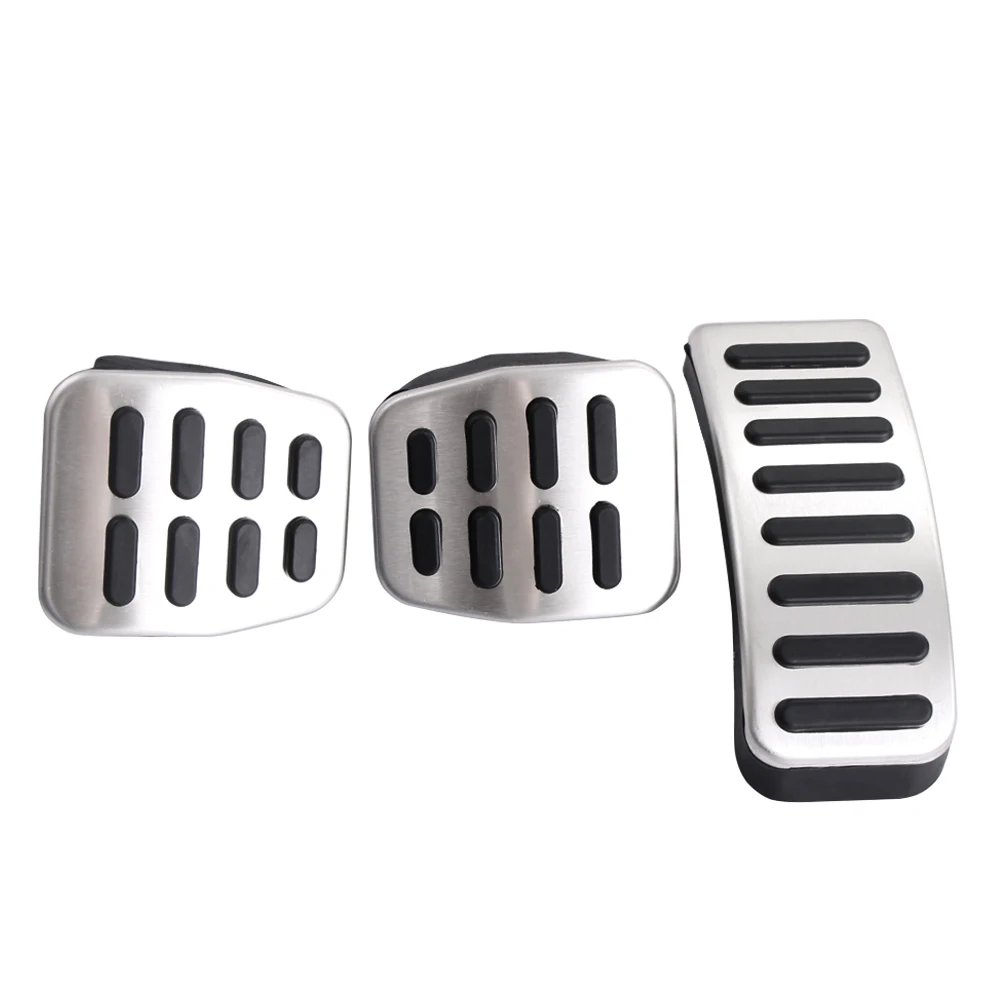 New Stainless Steel Mt At Gas Pedal Pads Car Pedal Cover For Vw Polo 6n