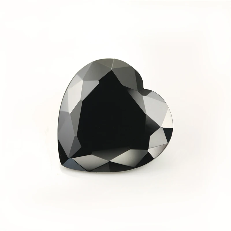 

Free shipping 2x2~12x12mm heart Shape AAA BLACK color CZ gemstone DIY JEWELR Synthetic Gemstone beads Cubic Zirconia For Jewelry