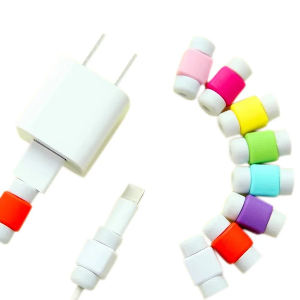 10 шт./компл. мини USB кабель протектор для iPhone 6/7/Plus iPad данных наушники кабели