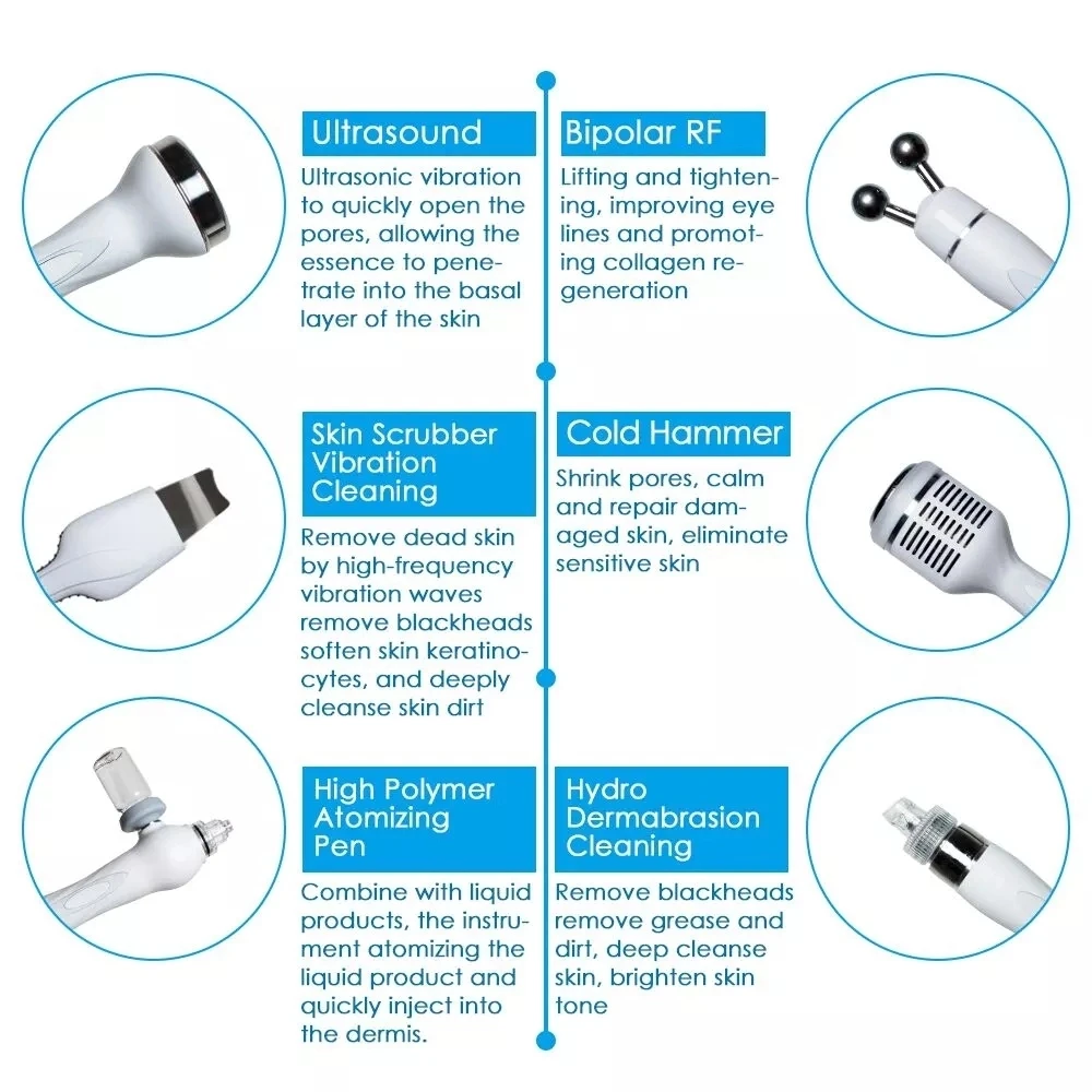 6в1 вода кислородная кожа аппарат для алмазной дермабразии вода струя красота Аква лица гидро дермабразия пилинг машина для салона применение