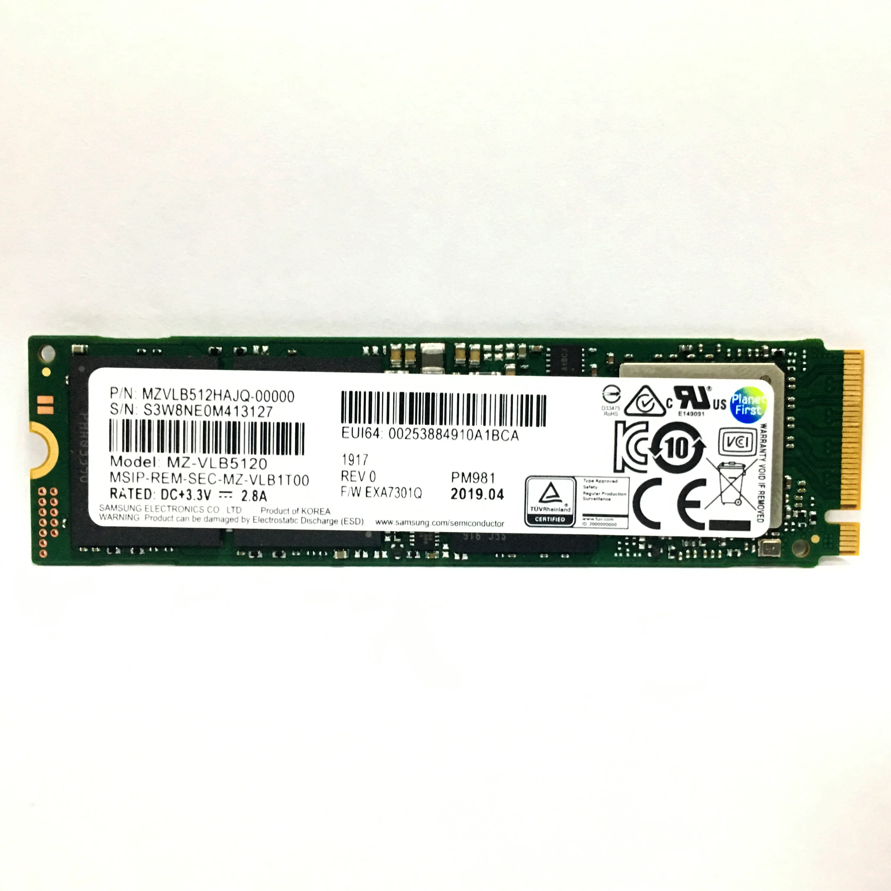 Твердотельный накопитель SAMSUNG M.2 PM981 SSD на 256 Гб 512 твердотельный жесткий диск M2 NVMe