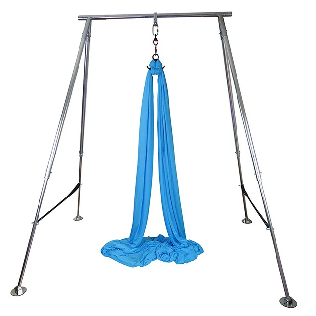 VEVOR VEVOR Columpio de Yoga con Tela Elástica de Yoga de Color Blanco de 6  m Hamaca de Yoga de Tubo de Acero Yoga Aéreo de Carga Máxima 250 kg Soporte  adecuado