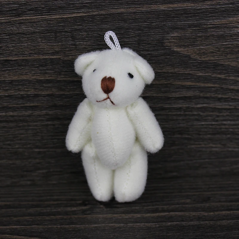 H-6cm кремового белого цвета Прекрасный мини мягкие совместный медведь подарок станет лучшим другом вашему ребенку! плюшевых мишек 100 шт./лот