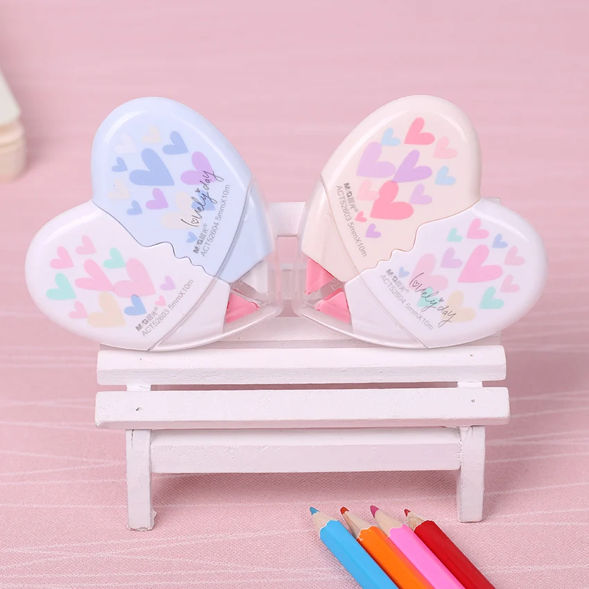 Buy 2PCS/Pair Cute Love Heart Style Correction Tape for Kids Gift School
