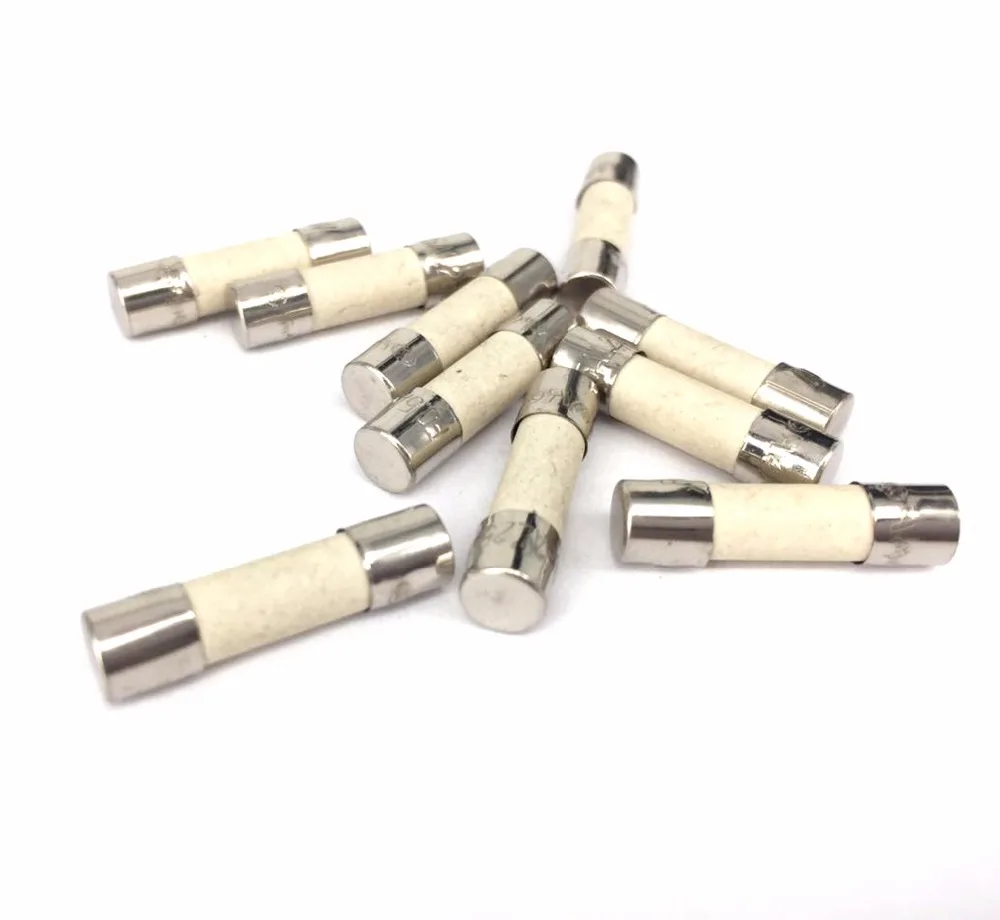 O/DxLength 5x20mm/6x30mm 0.1A 15A 250V Fast/Slow Blow Ceramic Tube