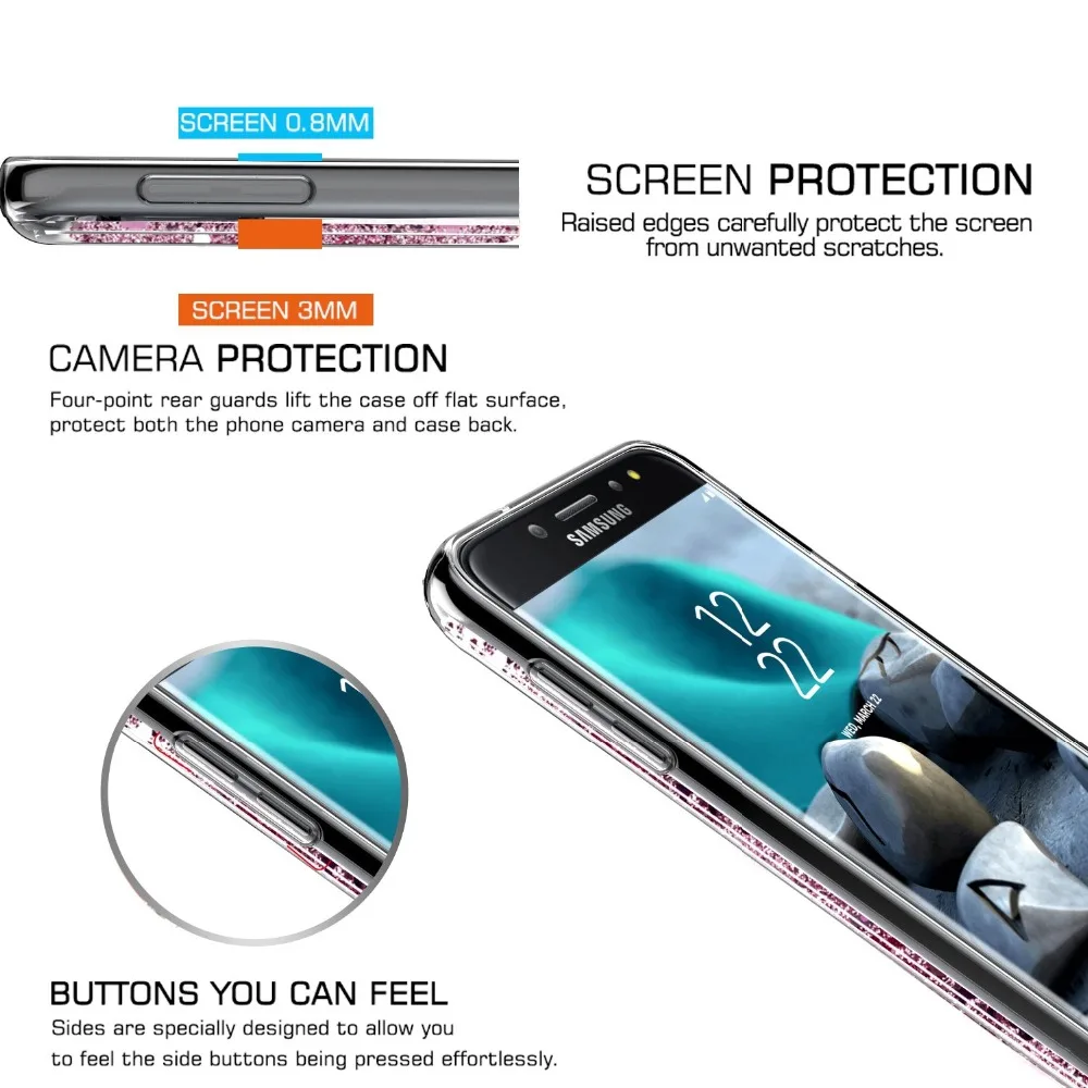 J7 2018 Case Liquid Glitter For Samsung Galaxy Samsung Galaxy J7 Refine J7 star J7 V Coque Dynamic Quicksand Star Soft TPU Cover (2)