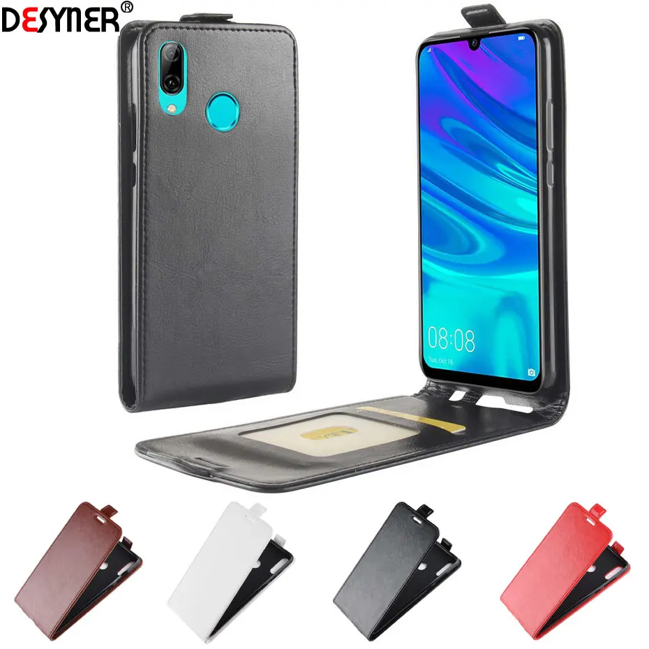 Luxury Vertical Flip Cover for Huawei Y7 2019 PU Leather Case Coque Wallet | Мобильные телефоны и аксессуары