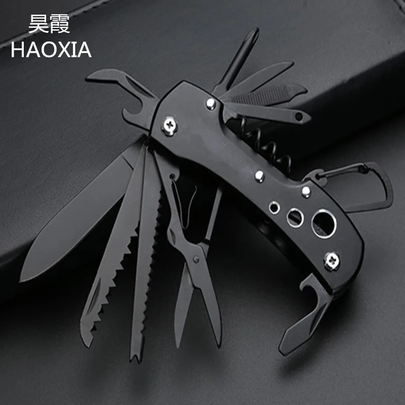

HAOXIA 5011k Outdoor Camping Survival Army Folding Knife Multifunctional have 12 function paring knife