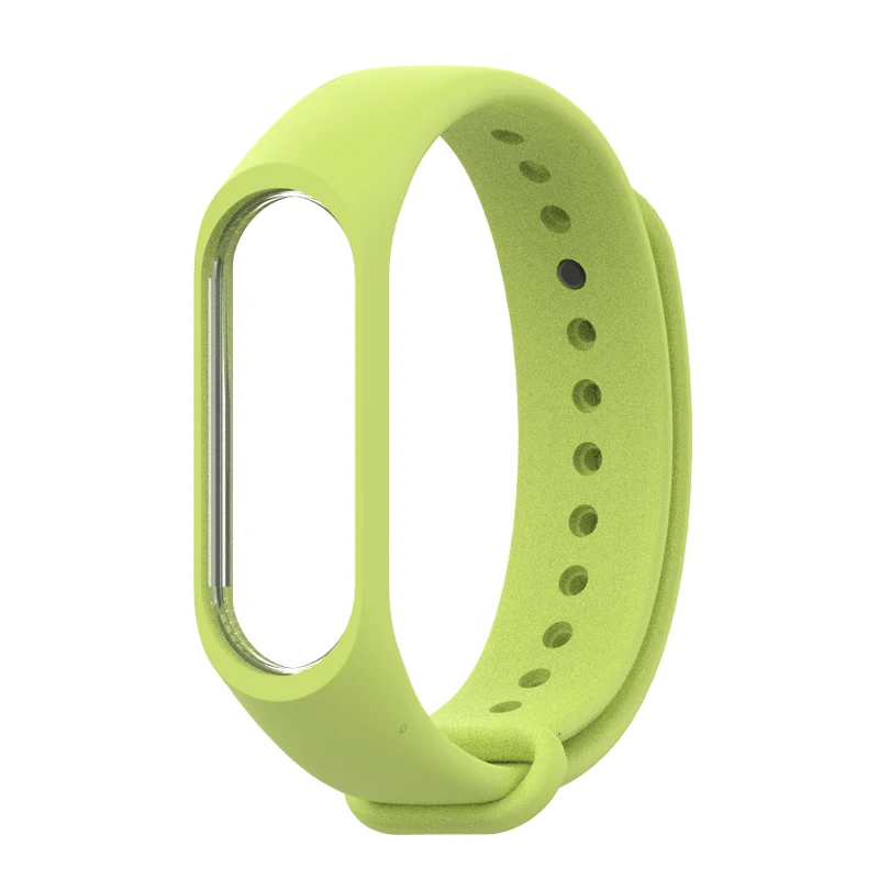 Для mi Band 4 3 браслет спортивный ремешок часы силиконовый ремешок для xiaomi mi band 3 4 аксессуары браслет mi band 4 3 ремешок - Цвет: Зеленый