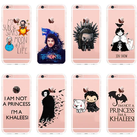 Clear Game Of Throness Phone Case For iPhone 6 6S 7 7Plus