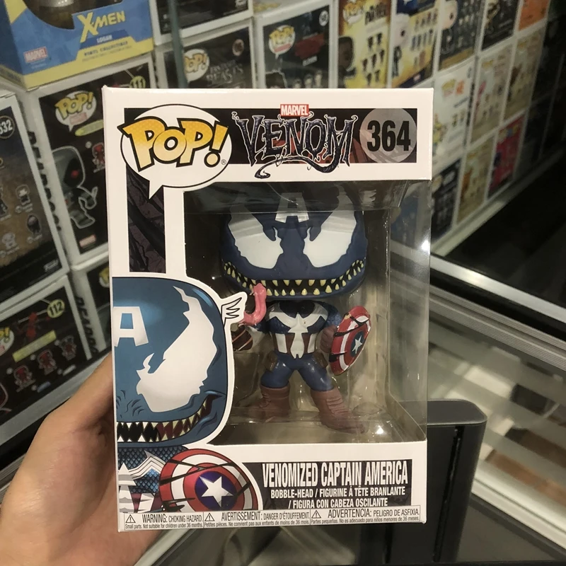 

Funko pop Official Marvel: Venom - Venom Captain America Vinyl Action Figure Collectible Model Toy with Original Box