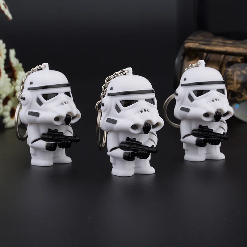 

Star Wars Darth Vader Doll Action Figure Movie Sound Light Up LED Darth Vader Storm Trooper Keychain Gifts Available